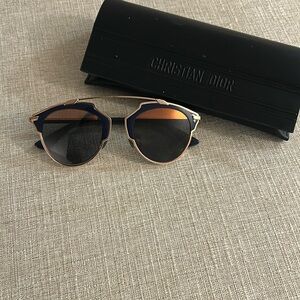Christian Dior Black and Gold Sunglasses